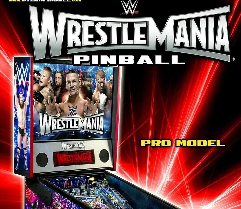 Legends Of Wrestlemania Pro Pinball FLYER Original NOS 2015 The Rock John Sena